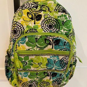 Vera Bradley Limes Up Backpack XL with Headphone Hole and Multiple Pencil Slots